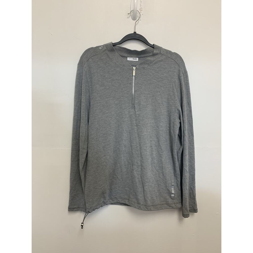 Alphatauri 1/4 Quarter Zip Pullover Grey Size Large